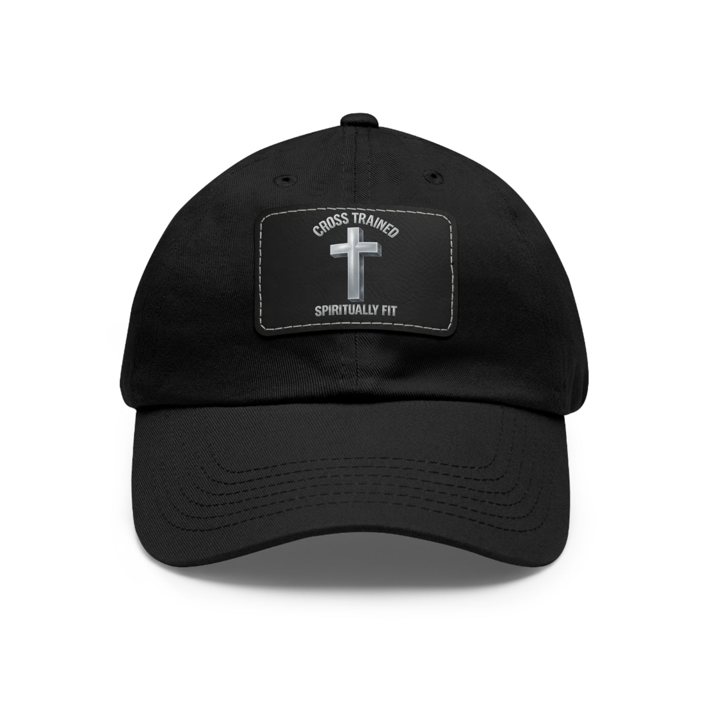 Cross Trained, Spiritually Fit – Leather Patch Hat