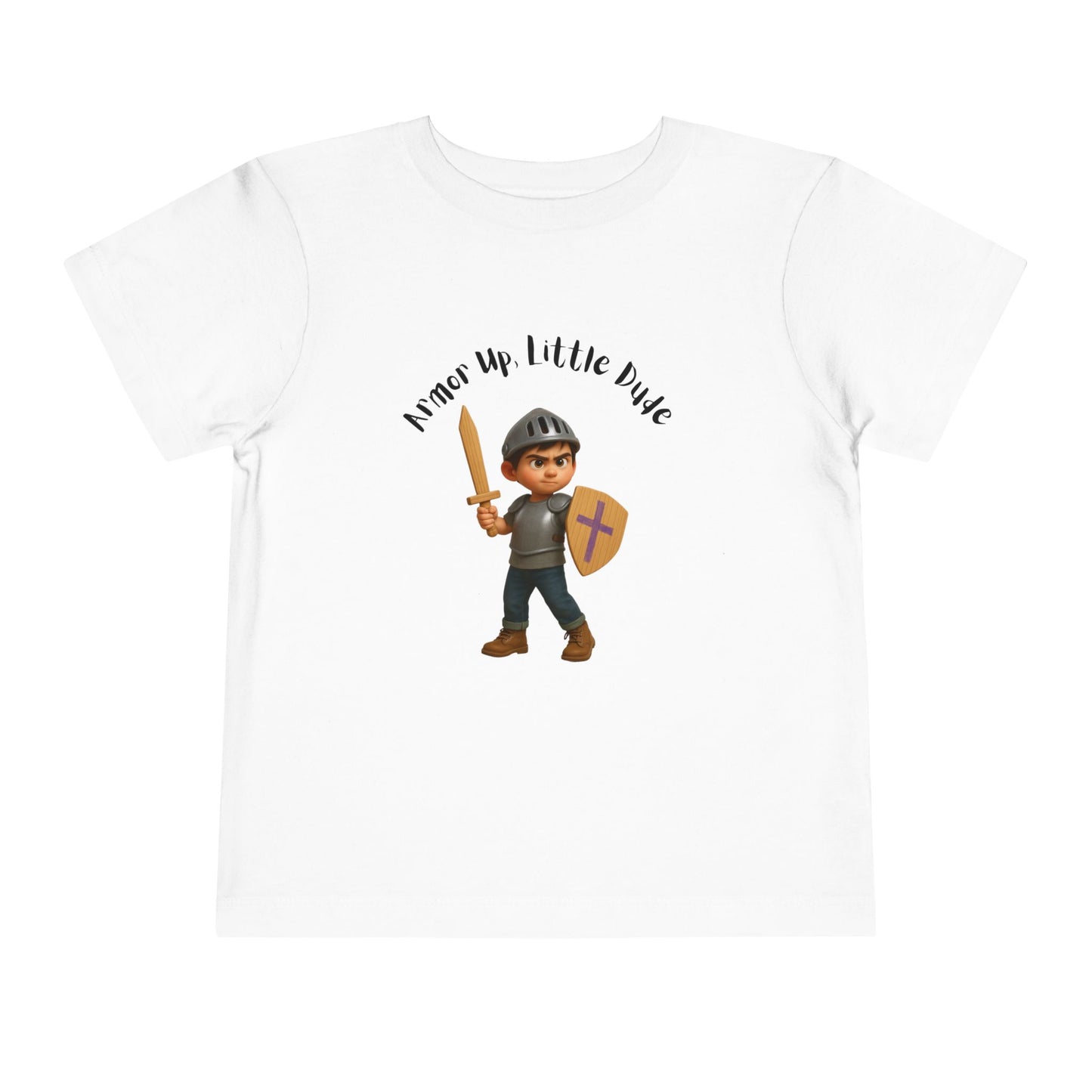 🛡️ Armor Up, Little Dude – Boy’s T-Shirt