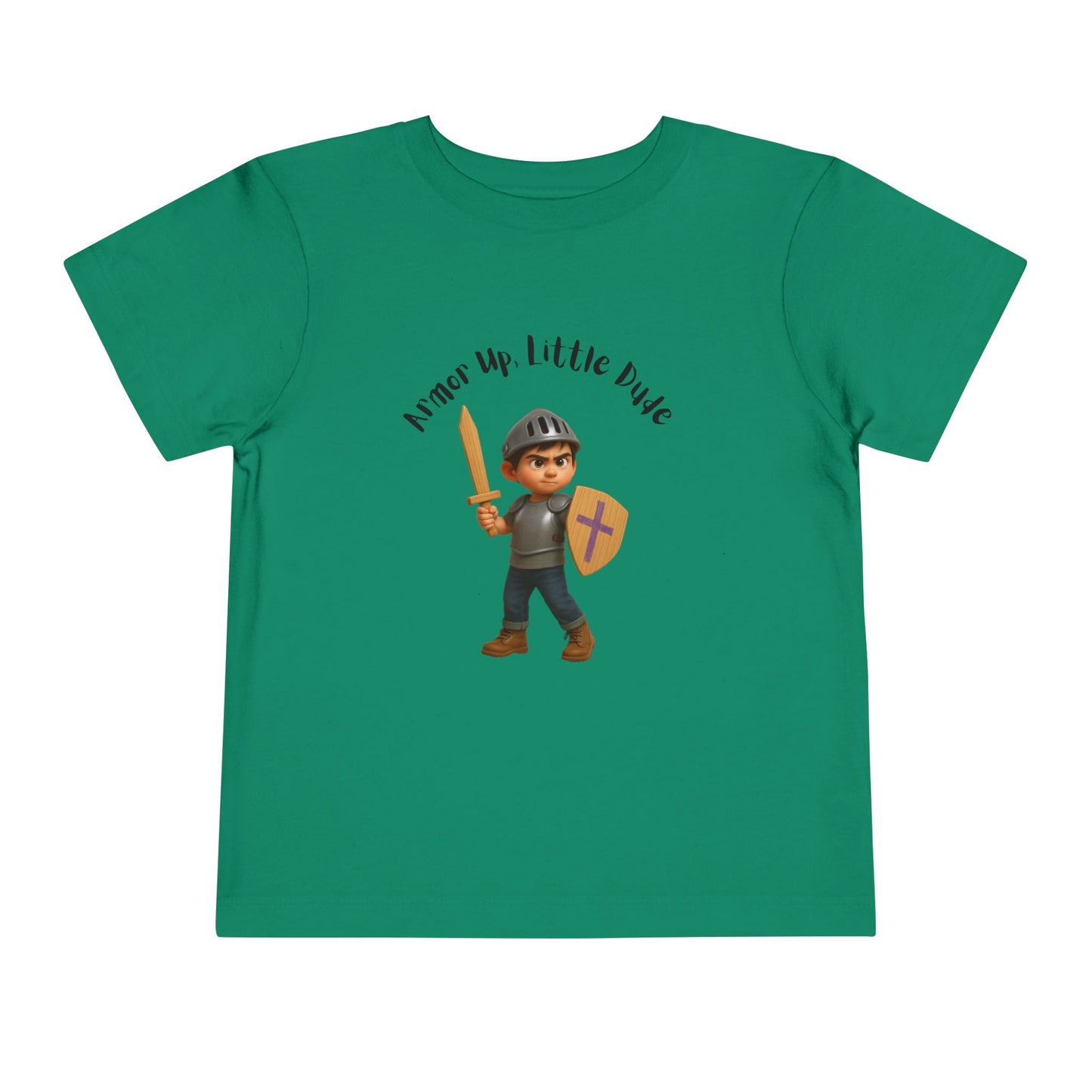 🛡️ Armor Up, Little Dude – Boy’s T-Shirt