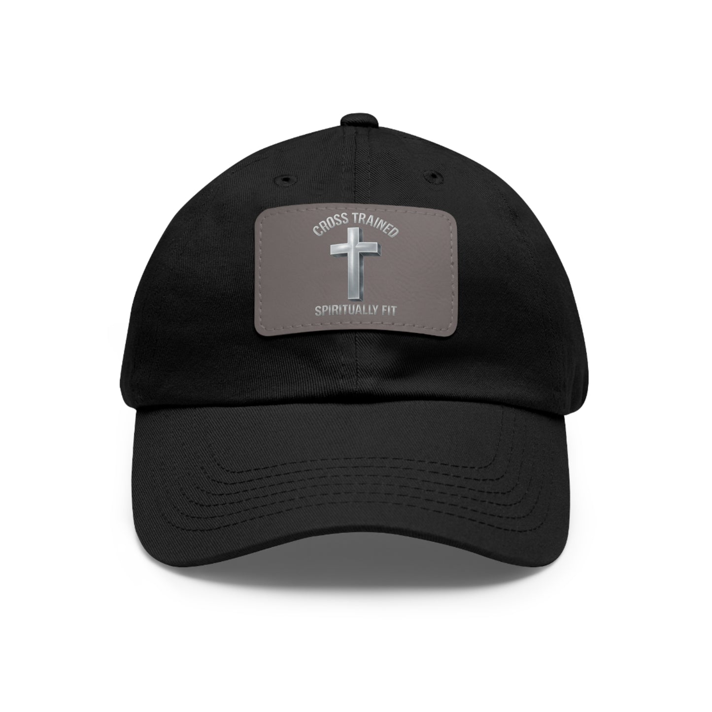 Cross Trained, Spiritually Fit – Leather Patch Hat