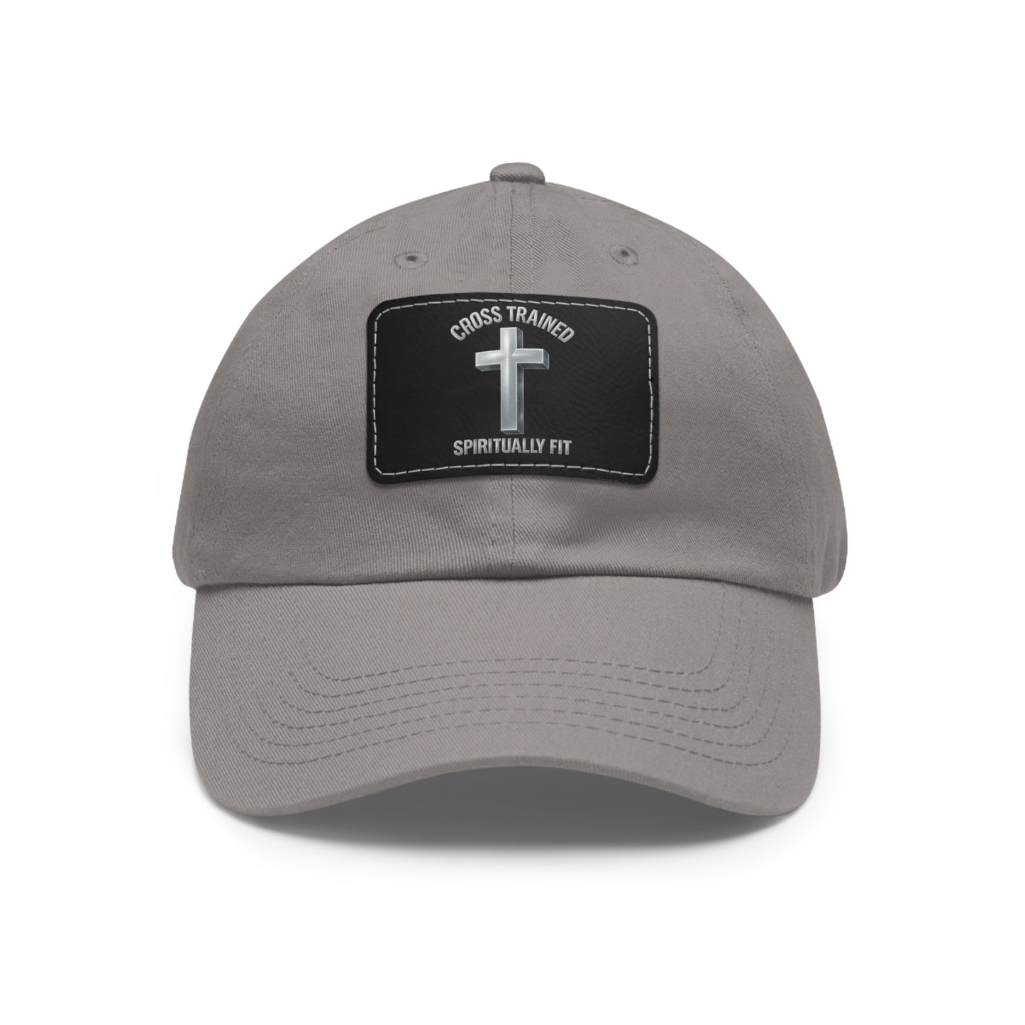 Cross Trained, Spiritually Fit – Leather Patch Hat
