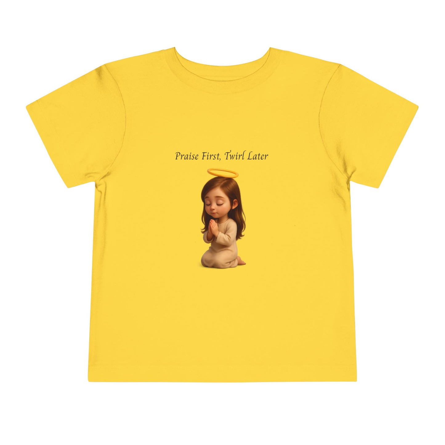 🌸 Praise First, Twirl Later – Girl’s T-Shirt
