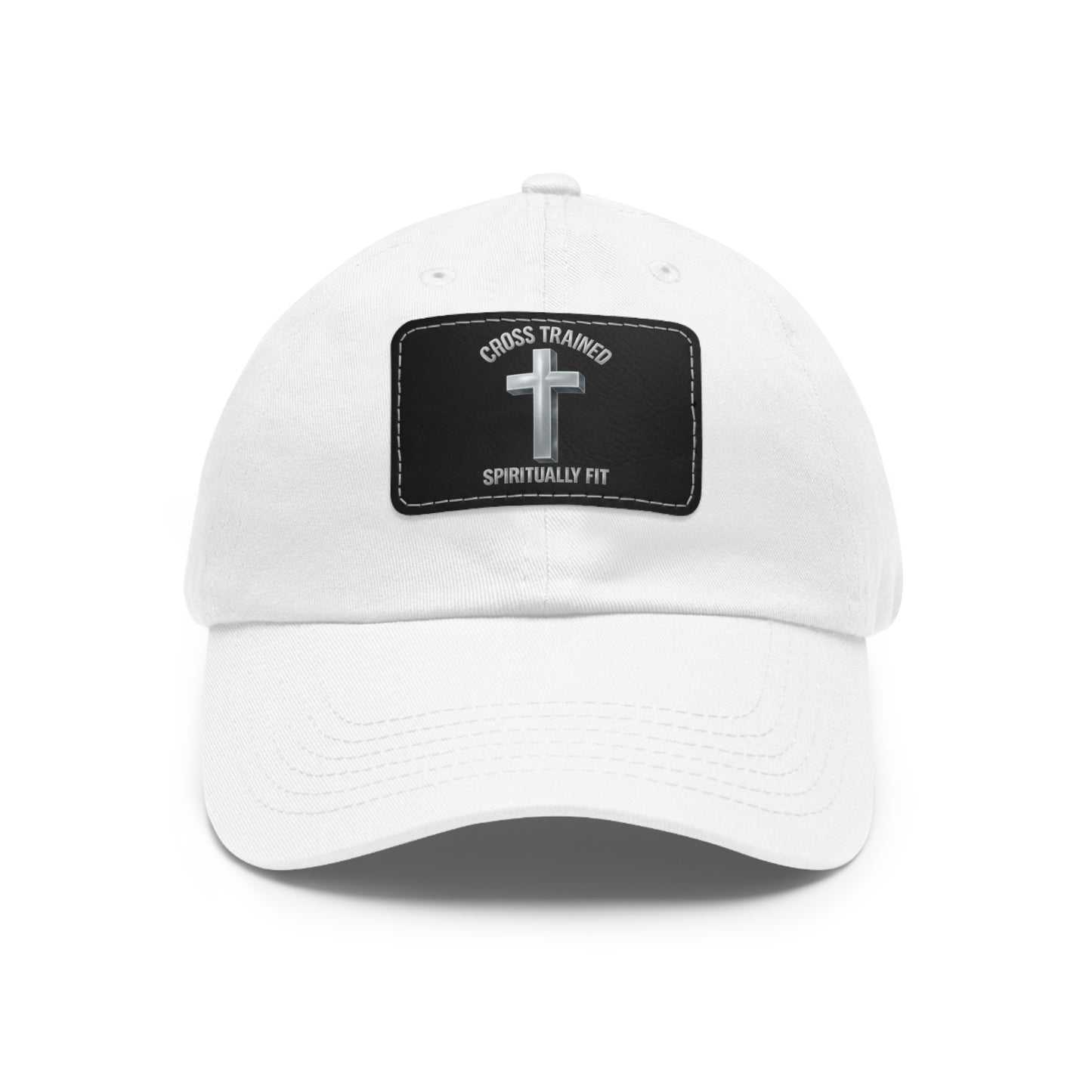 Cross Trained, Spiritually Fit – Leather Patch Hat