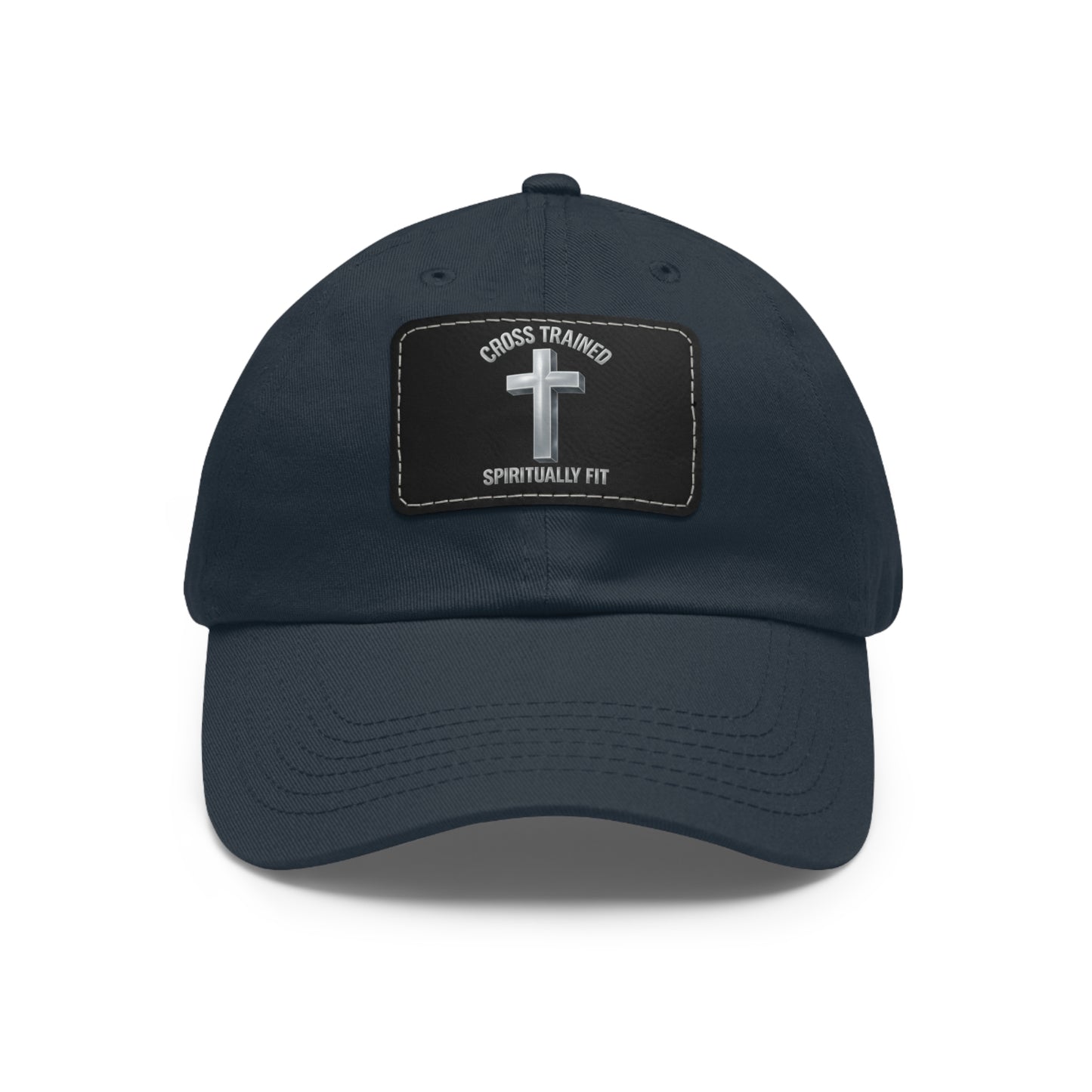 Cross Trained, Spiritually Fit – Leather Patch Hat